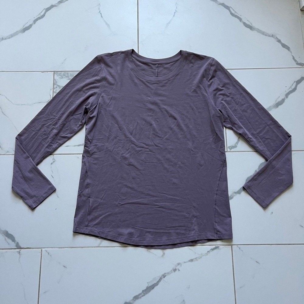 LULULEMON EVER READY LONG SLEEVE VIOLET VERBENA sz 8